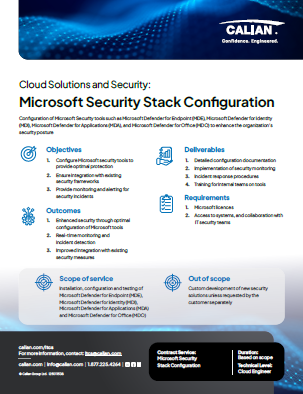 Microsoft Security Stack Configuration - Resources