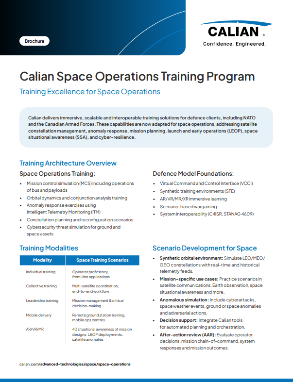 Calian Space Operations Training Program - Resources