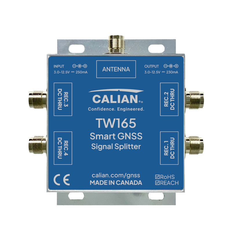 TW165 1-to-4 Port Smart Power GNSS Signal Splitter (10 dB gain