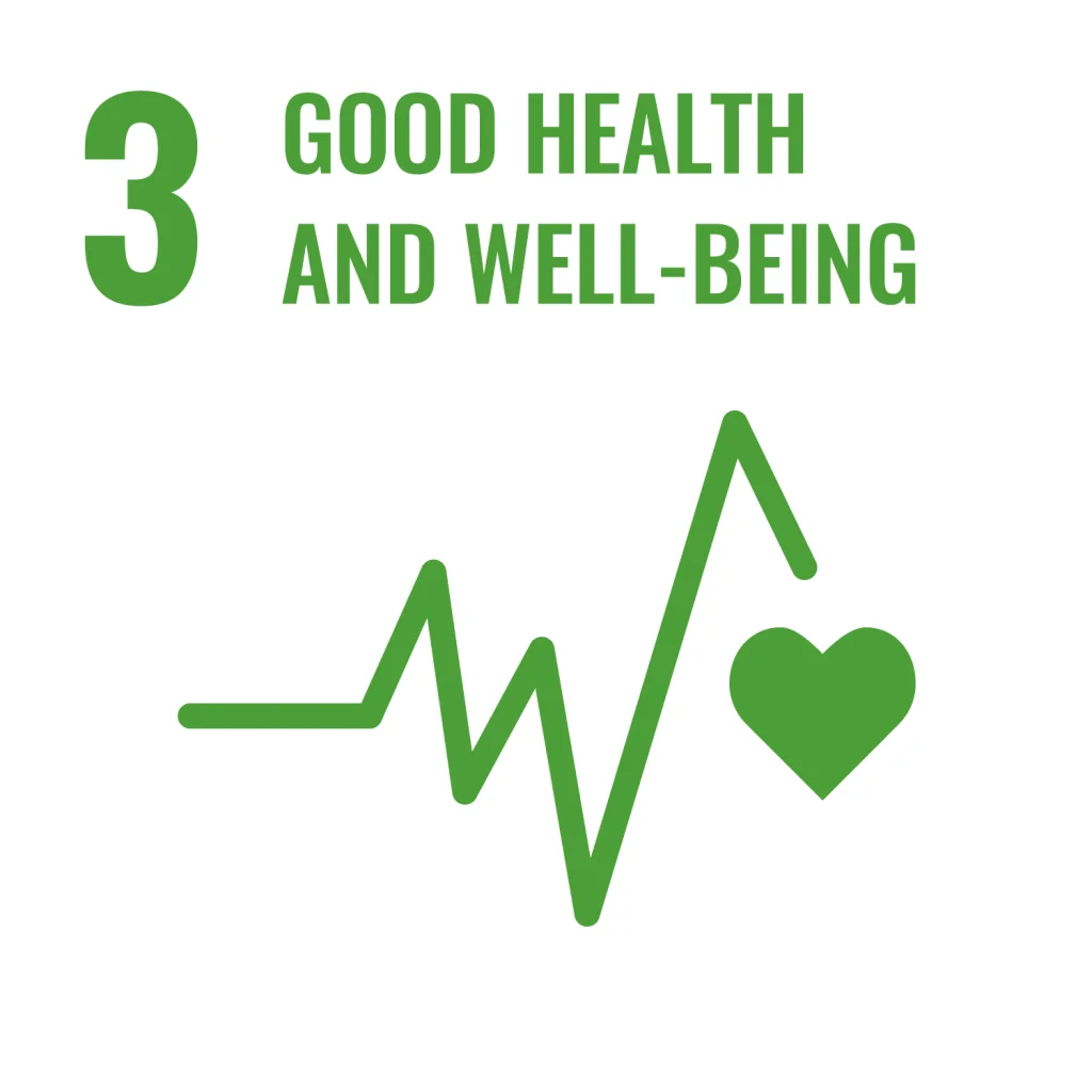 3 good health and well being.