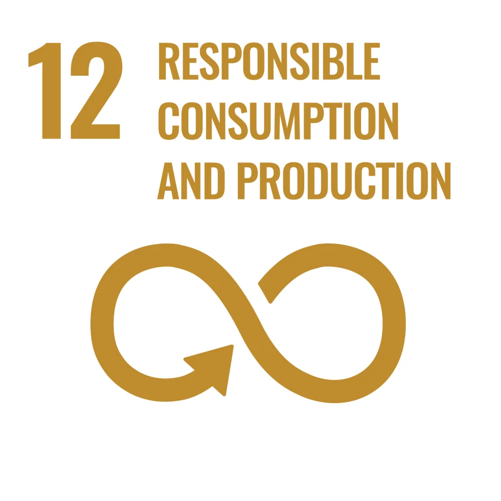 12 responsible consumption and production.