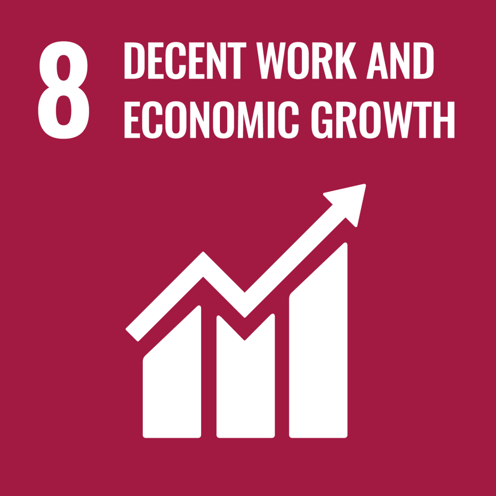 8 decent work and economic growth.