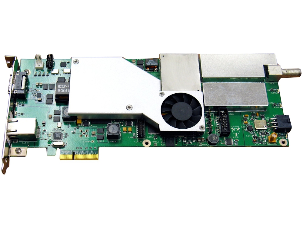 Calian's HydraQAM is a 128-channel, high density PCIe SC-QAM
modulator card.