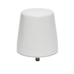 A small, white, cylindrical device with a slight taper towards the top, mounted on a metallic base.