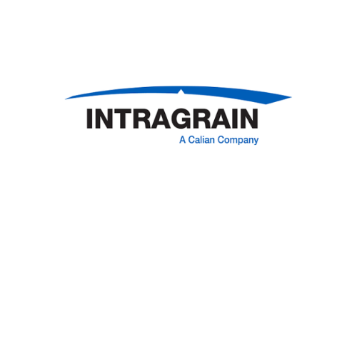 IntraGrain logo with a blue curved line above the name and the text "A Calian Company" in blue below "INTRAGRAIN.
