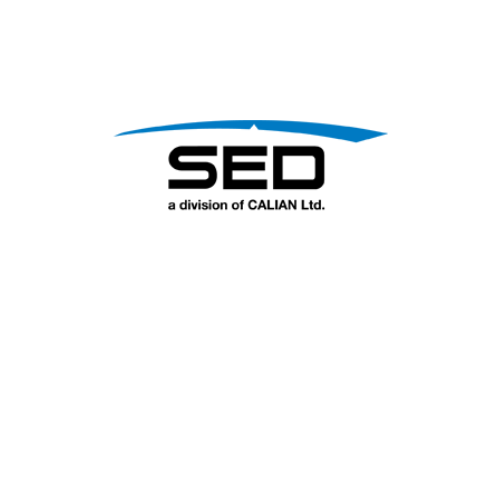 The SED logo with a blue arc above the letters "SED" and the text "a division of CALIAN Ltd." underneath on a white background.
