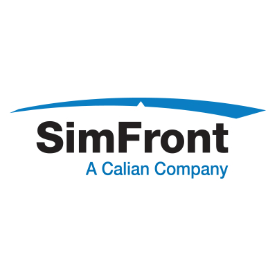 Logo of simfront, a calian company.